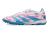 Chuteira Adidas Predator PredStrike Elite Society - Branco/Azul/Rosa