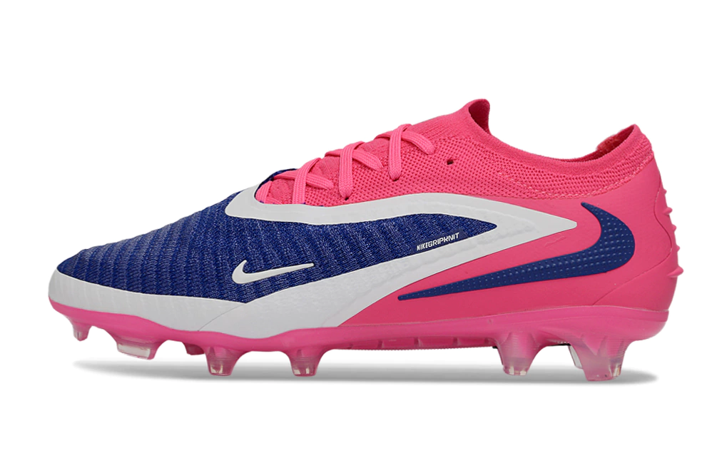 Chuteira Campo NIKE Phantom 6 Elite FG Rosa/Azul - Controle e Agilidad
