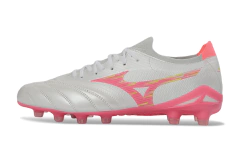 Chuteira Mizuno Morelia Neo 4 Campo - Branco/Rosa - comprar online