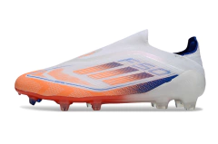 Chuteira Adidas F50 X Laceless Campo - Branco/Laranja - comprar online