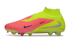 Chuteira Nike Phantom 6 Elite Botinha Campo - Verde/Rosa - comprar online