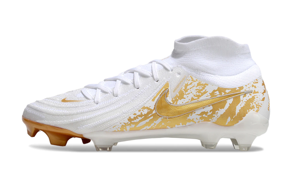 Chuteira Nike Phantom Luna 2 Elite Campo FG - Branco/Dourada