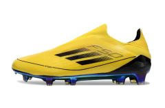 Chuteira Adidas F50 X Laceless Campo - Amarelo/Preto