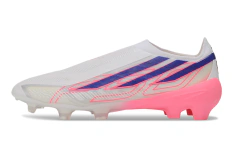 Chuteira Adidas F50 Hyperfast Laceless FG - Branco/Rosa