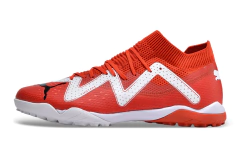 Chuteira Puma Future Match Society TF - Vermelho/Branco