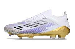 Chuteira Adidas F50.1 Elite Campo - Branco/Dourado - comprar online