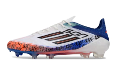 Chuteira Adidas F50 X Campo - Branco/Azul/Laranja - comprar online