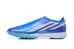 Chuteira Adidas F50 Hyperfast Laceless TF - Azul/Roxo