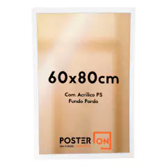 Moldura 60x80cm – Com acrílico PS - Fundo Pardo - comprar online
