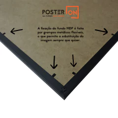 Moldura ISO A3 29,7x42cm – Sem acrílico PS - Cola Dupla Face