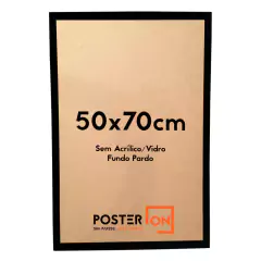 Moldura 50x70cm – Sem acrílico PS - Fundo Pardo