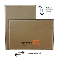 Moldura 50x70cm – Sem acrílico PS - Fundo Pardo