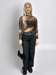 BODY TULE MARROM MESCLA na internet