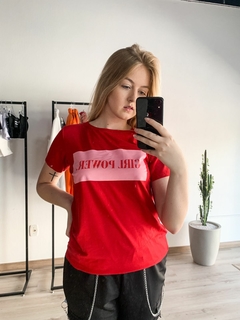 T SHIRT GIRL POWER RED