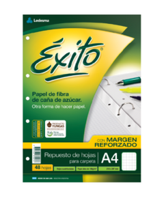 Repuesto exito A4 48 hojas cuadriculadas