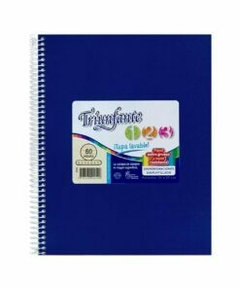 cuaderno triunfante 123 con espiral 60 hojas rayadas