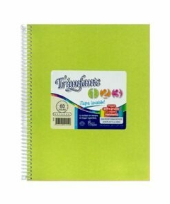 cuaderno triunfante 123 con espiral 60 hojas rayadas