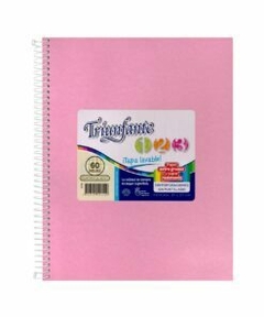 cuaderno triunfante 123 con espiral 60 hojas cuadriculadas