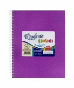 cuaderno triunfante 123 con espiral 60 hojas cuadriculadas - comprar online