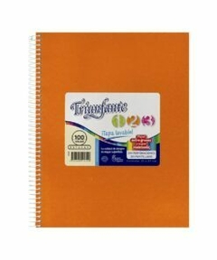 Imagen de cuaderno triunfante 123 con espiral 100 hojas rayadas