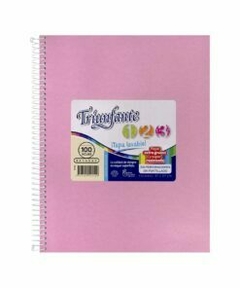 cuaderno triunfante 123 con espiral 100 hojas rayadas