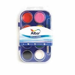ACUARELA ALBA ESTUCHE PLASTICO X 8 COLORES