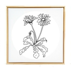 BASTIDOR IMPRESO FLORES 30X30 MARCO MADERA en internet