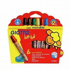 LAPICES DE COLORES GIOTTO BEBE X 6 COLORES - comprar online