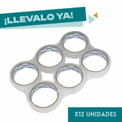 Cinta adhesiva embalar 24x50 pack x 12 transparente - comprar online