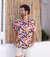 Camisa Masculina Viscose Palm Tree Beige