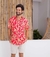 Camisa Masculina Viscose Estampada Pink
