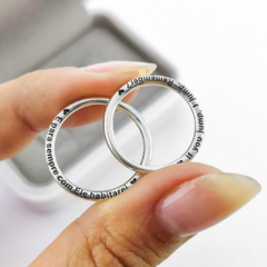 Par de alianças 2MM de namoro - PRATA 950 - comprar online