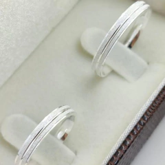 aliança de prata para namoro pronta entrega