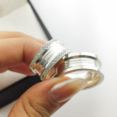 Par de alianças 10MM de namoro - PRATA 950 - comprar online