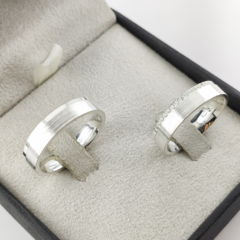 Par de alianças 6MM de namoro - PRATA 950 - comprar online