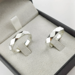 Par de alianças 5MM de namoro - PRATA 950 - comprar online