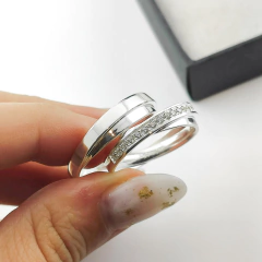 Par de alianças 4MM de namoro - PRATA 950 - comprar online