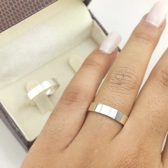 aliança de prata para namoro pronta entrega