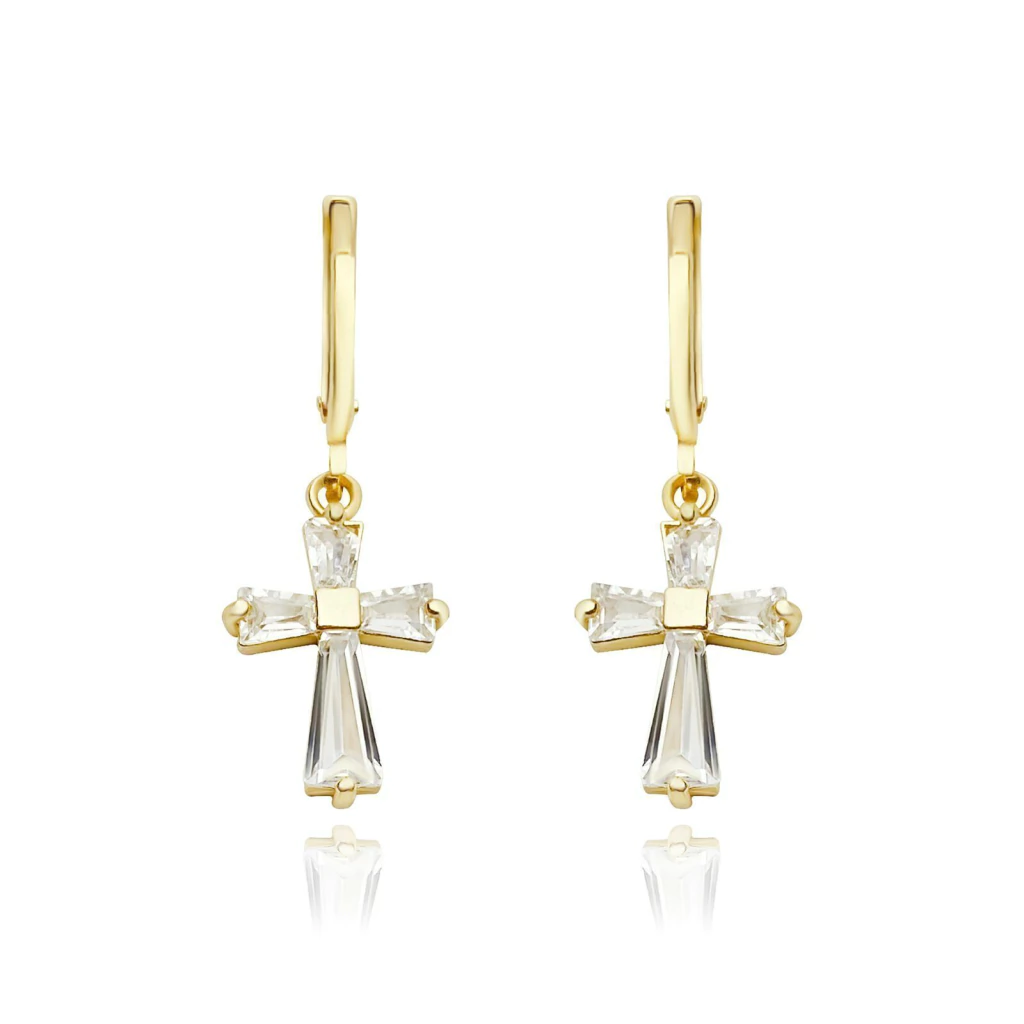 Mini Argola Crucifixo Júlia