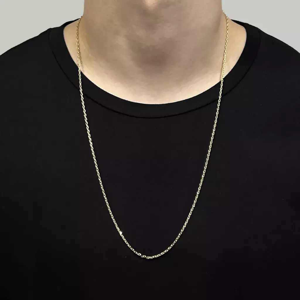 Corrente Cartier Cadeado 2mm (Fecho Tradicional) (Tag 18k) (Banho Ouro 18k)
