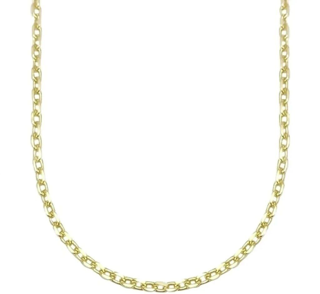 Corrente Cartier Cadeado 3mm (Fecho Canhão) (Banho Ouro 18k)