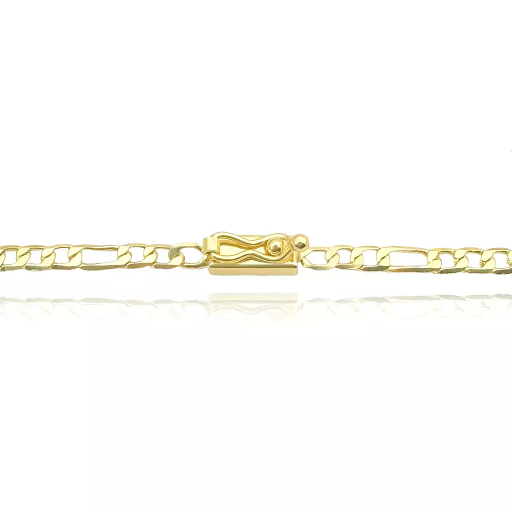 Pulseira 3 por 1 3mm (2,9g) (Fecho Gaveta) (Banho Ouro 18k)