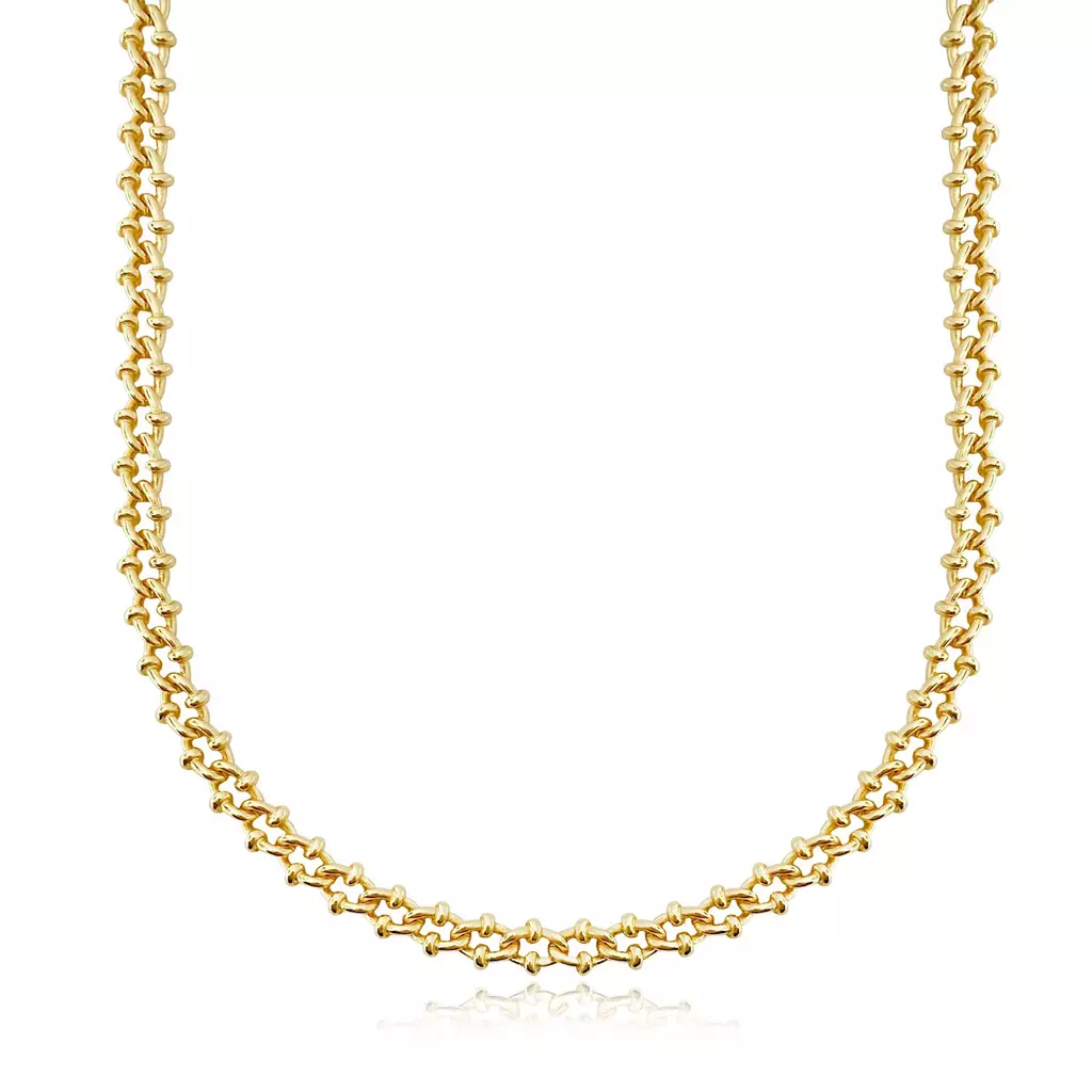 Corrente Bóia 5mm (Fecho Gaveta Duplo) (Banho Ouro 18k)