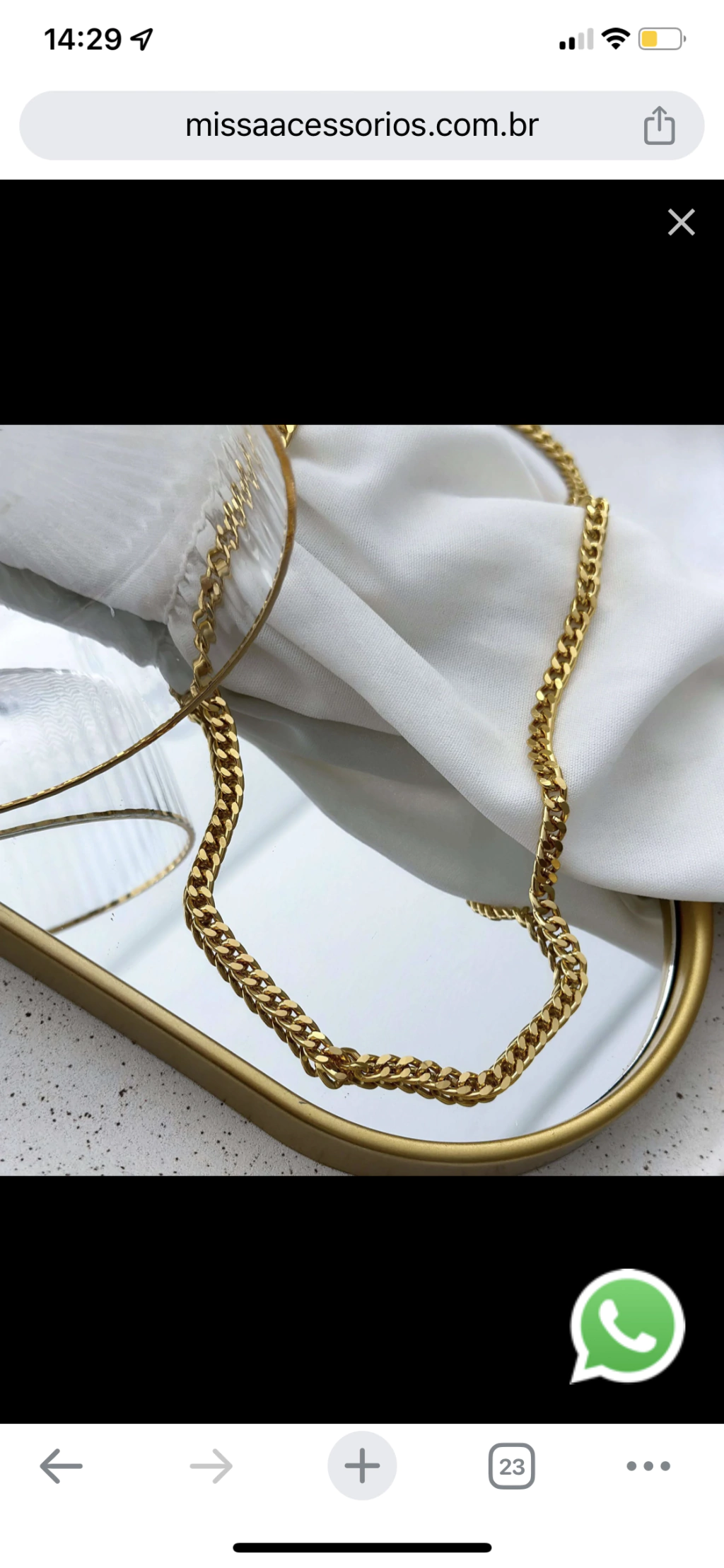 Colar Folheado a Ouro 18K