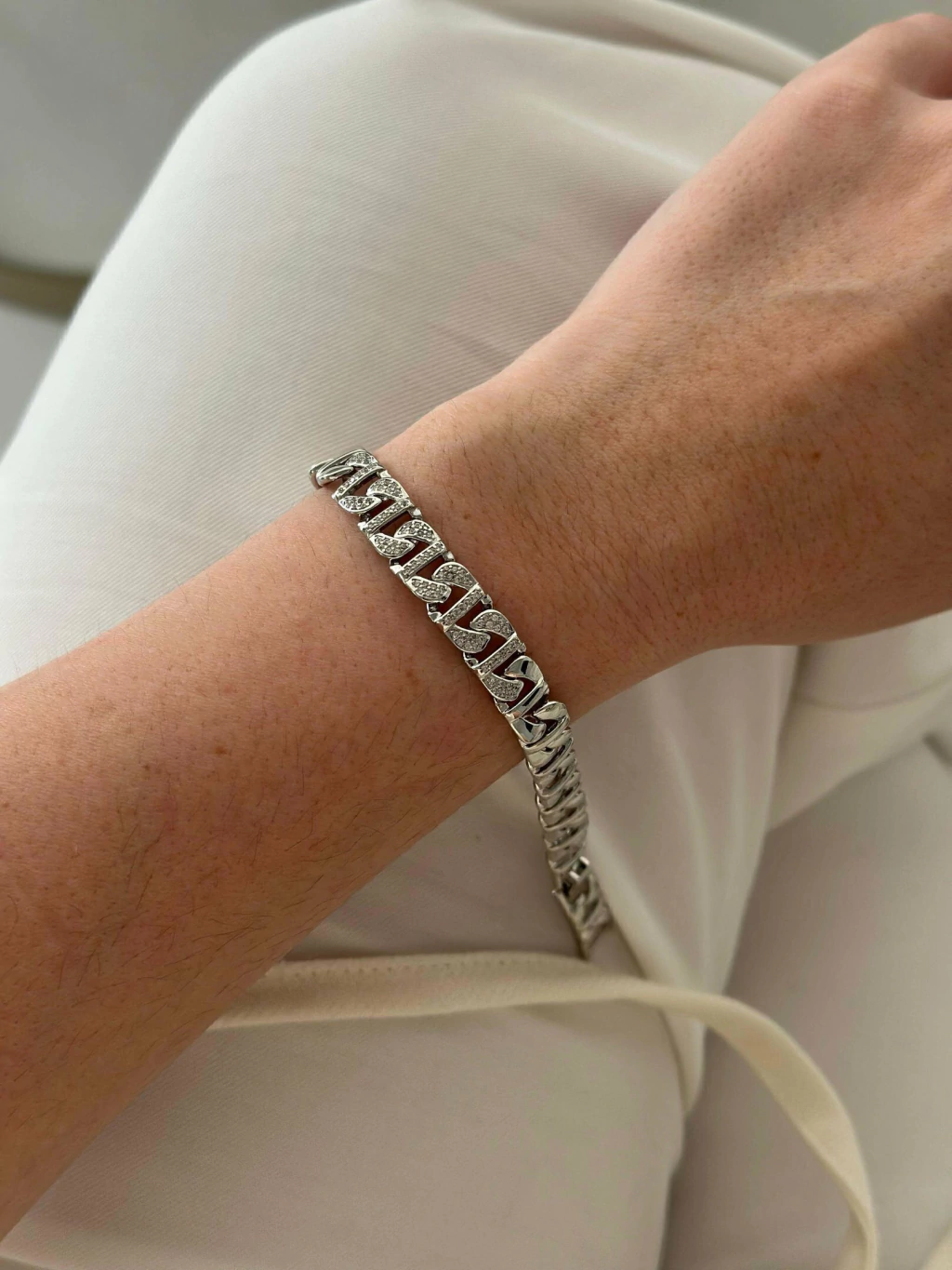 Pulseira Prata Cravejada