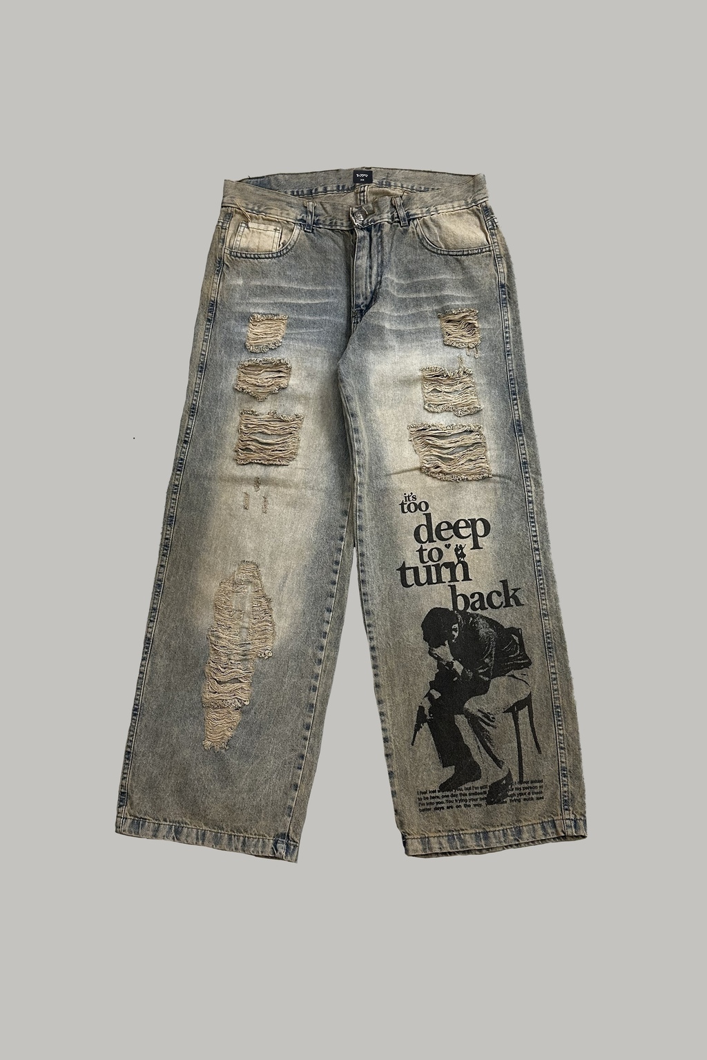 "Deep" Baggy Pants - Jean Washed thumbnail 3