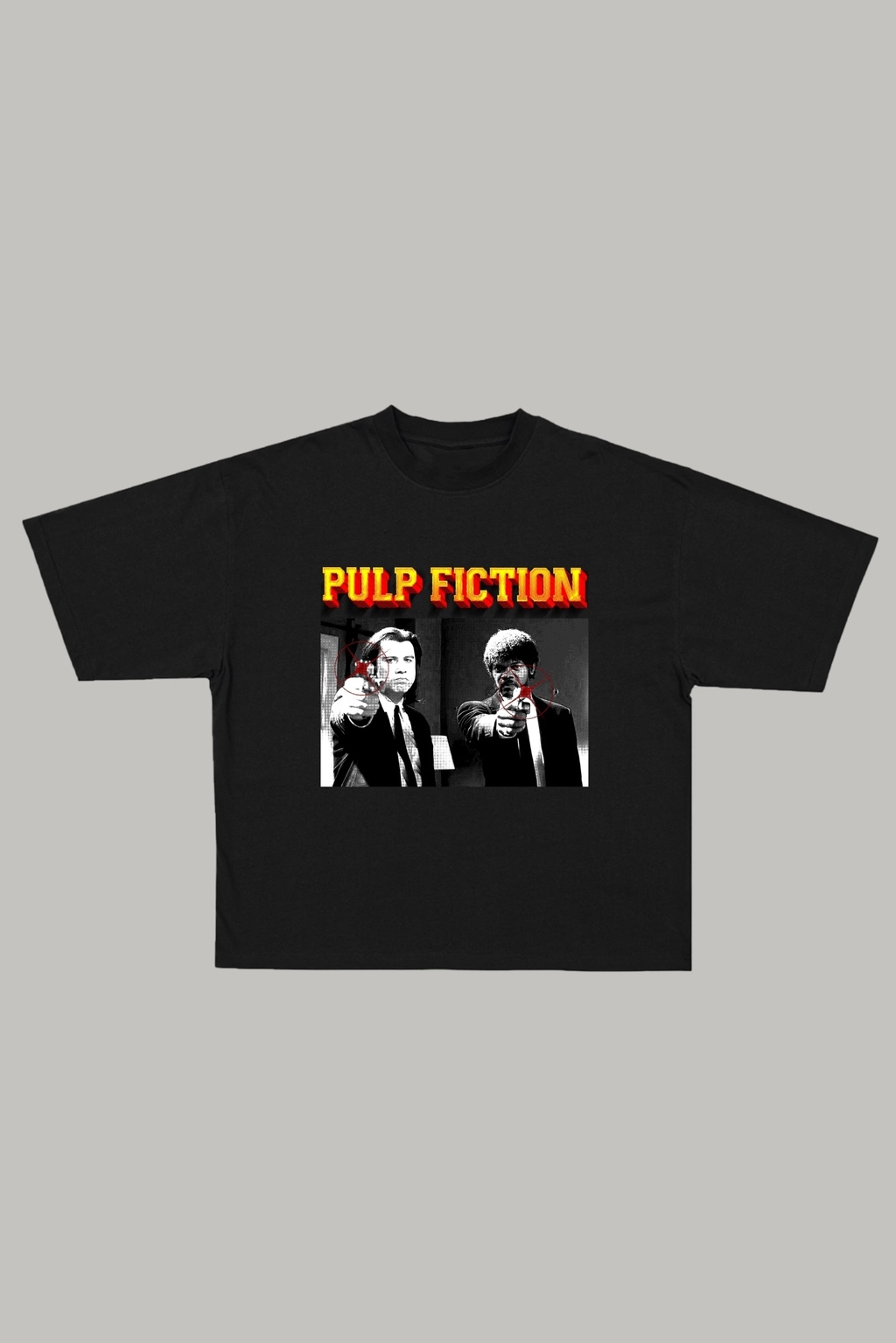 "Pulp Fiction" Oversize Tee - Black thumbnail 3