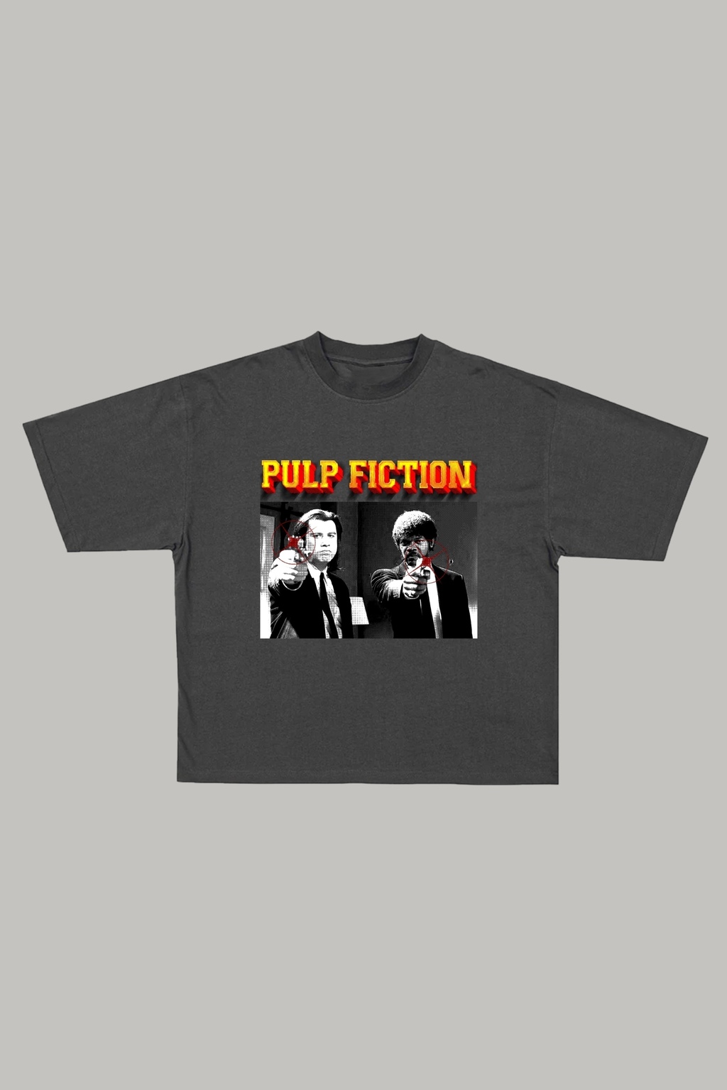 "Pulp Fiction" Oversize Tee - Grey thumbnail 3
