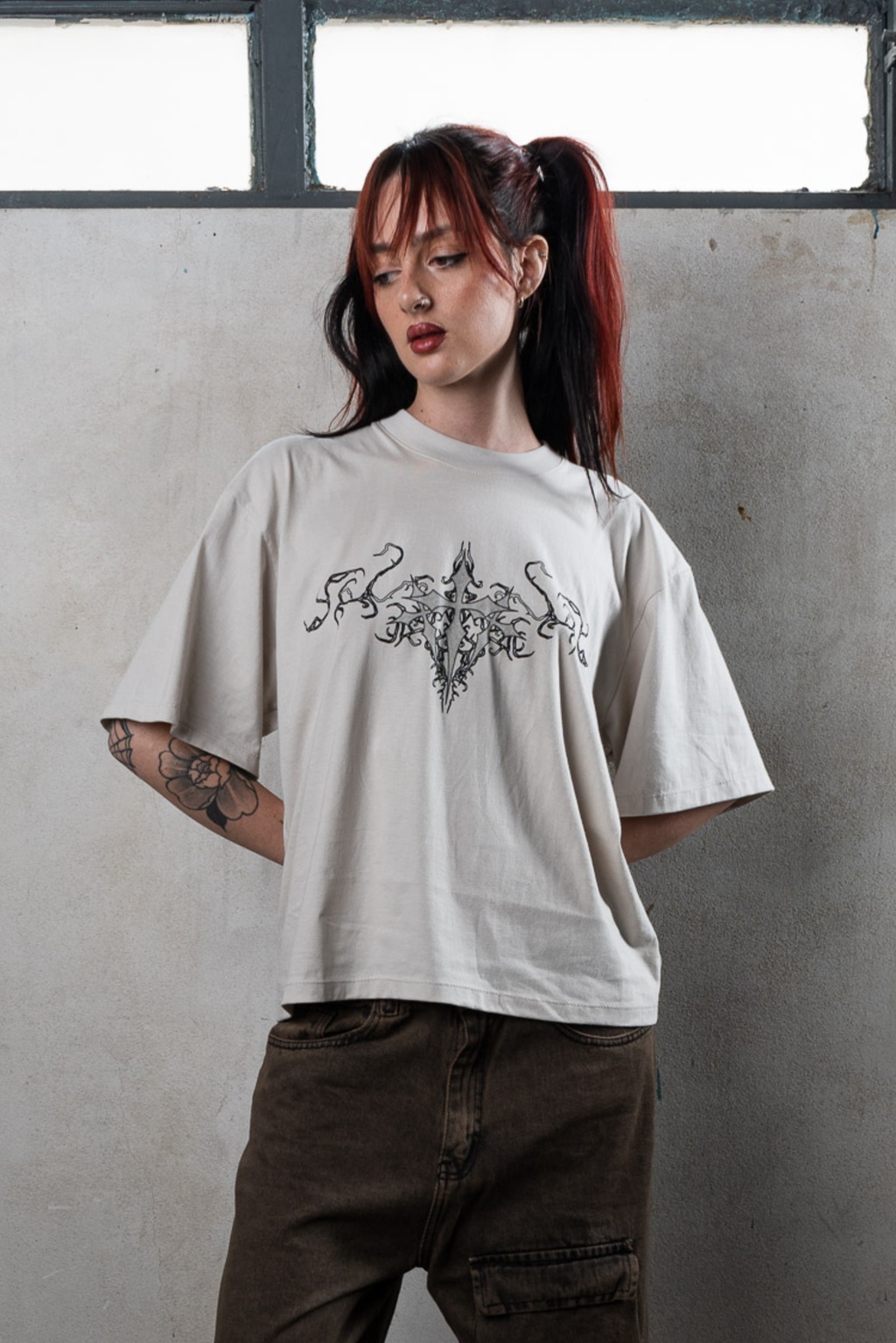 "Pain" Boxy Tee - Crudo thumbnail 3
