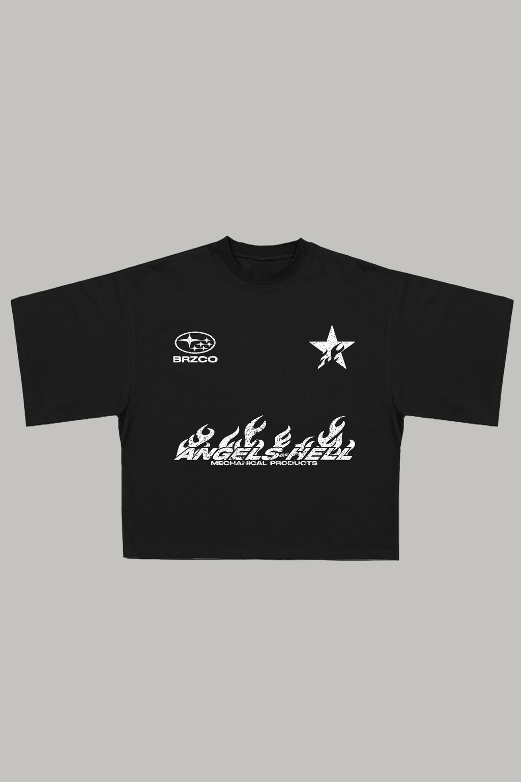 "Angels" Boxy Tee - Black thumbnail 3